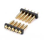 2.54mm Pitch Male 5 Pin PCB Connector Spring Loaded Pogo Pin Connector Dip Type for sale