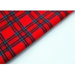 Plain Polyester Fabric With Heat Transfer Printing / Check Pattern For Bags