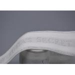 Clothing Customized 35mm White Jacquard Elastic Tape With Shiny Silver Logo
