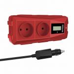 300W 12V Pure Sine Wave Car Power Inverter Dual AC Outlets 2 USB Ports for Laptops/Devices 167*87*44mm USB A Type C 5V/3A for sale