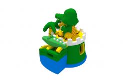 China Frog Indoor Inflatable Jumper Bouncer Castles Slide Waterproof And Fireproof supplier