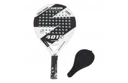 China 3k Round Carbon Beach Padel Racket Custom Grip Fiberglass Tennis Padel Spain Racket supplier