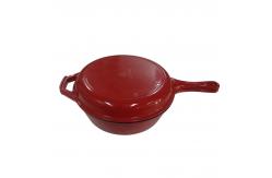 China 3 Quart Cast Iron Skillet Casserole 2 In 1 Baking Multipurpose supplier