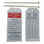 Customized Polyester Fire Extinguisher Inspection Plastic Safety Tag 5 3/4inx3in for sale