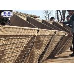 Hot Dipped Galvanized Defensive Bastion Wall / Welded Wire Gabion Baskets for sale