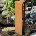 Customizable Modern Corten Sculpture Antique Mailbox Welding Process OEM / ODM