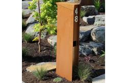China Customizable Modern Corten Sculpture Antique Mailbox Welding Process OEM / ODM supplier