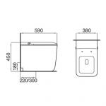 Modern Hotel Home Integration Wall Hung Toilet Smart With Hot Warm Air Dryer