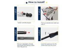 China Dog Leash With Umbrella Attached Extendable For Small Dogs Adjustable supplier