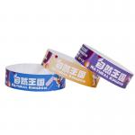 Printed Water/Sweat Resistant Entry Admission Wrist Bands PP Synthetic Paper Event Wristbands