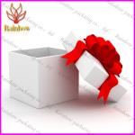 Fashionable Luxury Gift Cardboard Paper Box With Red Silk Ribbon for sale