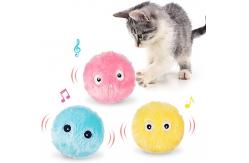 China Fluffy Plush Kitten Catnip Automatic Cat Ball Fun Toys For Cat Exercise supplier