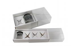 China 2 4 Pack Honey Jar Gift Box With Window Custom Clear Sleeves supplier