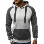 Winter Long Sleeve 60 Cotton 40 Acrylic Hooded Standard Color Block Pocket Slim Men'S Sweater for sale