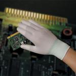 10e9 Ohm Nylon Palm Finger Coated Anti Static ESD Hand Gloves for sale