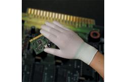 China 10e9 Ohm Nylon Palm Finger Coated Anti Static ESD Hand Gloves supplier