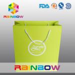 Recycled Square Bottom Customized Paper Bags / Printed Paper Shopping Bags for sale