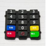 Secondary Injection Molded Silicone Keyboard For POS Terminal for sale