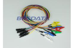China Reusable Single Alligator Clip Leads TPU / PVC Cables Material E04010001 supplier