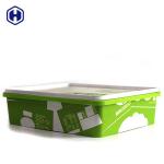 Empty Square Plastic Food Storage Containers Eco Friendly SGS FDA Certificated for sale