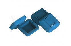 China Molded Square Shape Blue Silicone Rubber Suction Cups For Vacumme Absorption PCB Board supplier
