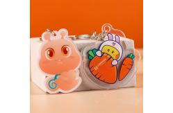 China Durable Acrylic Charm Keychain With Metal Ring And Cartoon Character Gravity Falls Print supplier