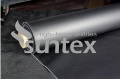 China High temperature resistance Black Neoprene Coated Glass Cloth For Flexible Connector supplier