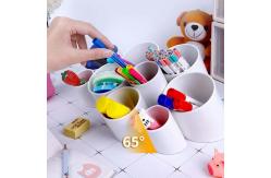 China Office 9 Tall Cups Multi Function Pen Holder Desk Storage Organizer supplier