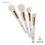 Custom Nylon Hair 12pcs Travel Brushes Set Natural Wood Handle
