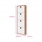 4 Tiers Simply White Shoe Organizer With Leather Simple Handle for sale