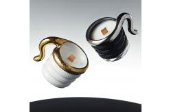 China Fragrance Essential Oil Ceramic Wax Melt Burner With Customized Design And Candle Holder supplier