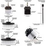 6pcs Drill Scrubber Brush Set With 6in Extended Long Attachment