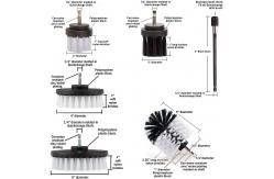 China 6pcs Drill Scrubber Brush Set With 6in Extended Long Attachment supplier