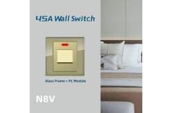 China AC Controller Electrical Wall Switch 45A 250V Glass / Aluminum supplier