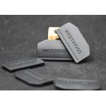 SGS Irregular Embossed Plastic Zipper Puller Clothing Patches for sale