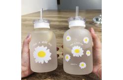 China 480ml Milk Juice Cute Water Bottle With Scale Portable Transparent supplier