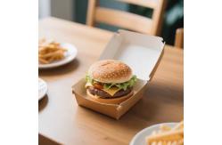 China Customized Printing Fast Food Packaging Paper Hamburger  Fries Takeaway Boxes supplier