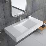 Fashionable Wall Hung Basin Single Hole Faucet Mount Size 1200*480*150mm for sale