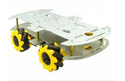 China Aluminum Alloy RC Robot Car Chassis With Mecanum Wheel supplier
