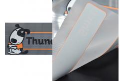 China Anti Sublimation Matte Logo Heat Transfer Fabric Labels For Work Wear supplier