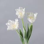 Home soft furnishings, artificial flower bouquets, studio shooting props, 5 double-petaled tulips