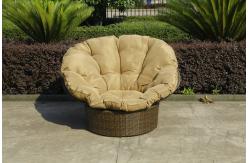 China Home Garden Wicker Lazy Chair With Powder Coated Aluminium Frame supplier