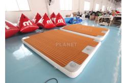 China Double Wall Fabric EVA Inflatable Floating Boat Dock supplier
