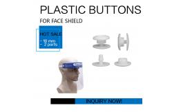 China Face Shield Mask White Plastic Snap Button 10mm 2 Parts Certification CE FDA supplier