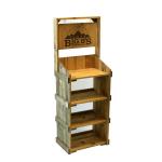 Classical Wine Display Stand Wooden Display Shelf Beverage Juice Stand For Supermarket for sale