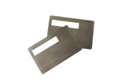 China Metal IC Chip Visiting Card Electroplated Anti Black Silver Etching supplier