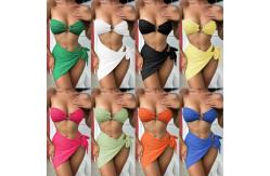 China Special Fabric Three Piece Swimwear Bikini Ladies Swimsuit 3 Piece supplier