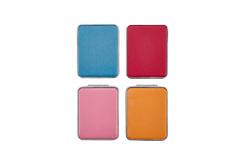 China Rectangular Foldable PU Cosmetic Pocket Mirror 11mm Thick Small Travel Mirror supplier