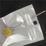 Transparent Front Glossy Shiny Plastic Zipper Pouches Necklace Jewellery Packing for sale