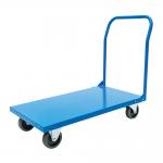 OEM Heavy Duty Platform Trolley 500kg Flatbed Push Cart Single Handle for sale